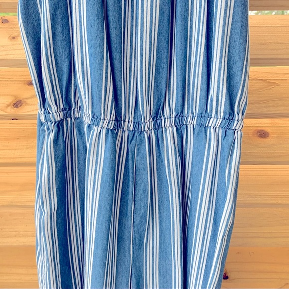 🏷️ Girls Plus Striped Ruffle Wide Leg Romper L 10-12 - Picture 6 of 8